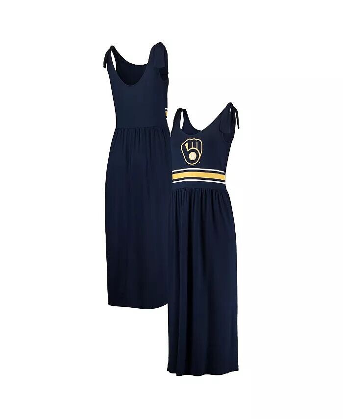 

Женское темно-синее платье Milwaukee Brewers Game Over Maxi G-III 4Her by Carl Banks