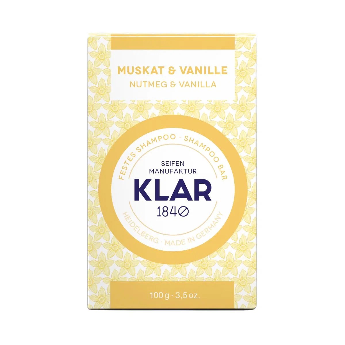 Твердый шампунь Clear Soaps Nutmeg & Vanilla 100 г Klar Seifenmanufaktur