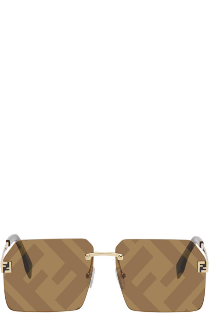 

Золотые солнцезащитные очки Fendi Sky