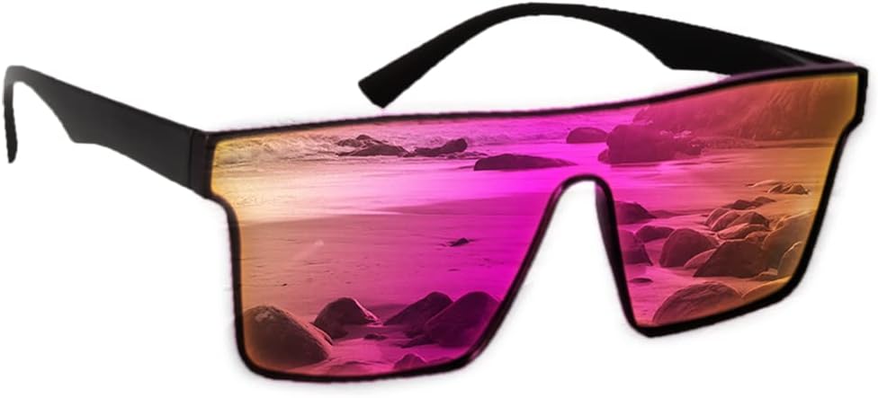 

Поляризованные солнцезащитные очки GOODEYE BOLD PLATED™ | Спортивные квадратные прямоугольные солнцезащитные очки с зеркальными линзами для мужчин и женщин, Strawberry-split Pink