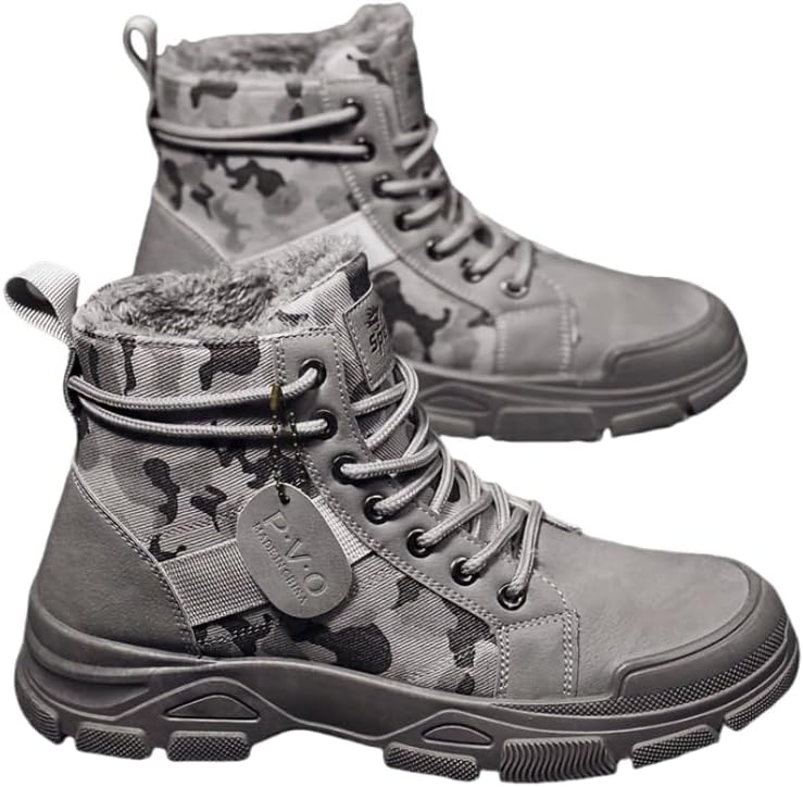 

Тактические высокие ботинки с камуфляжем для мужчин - прочная обувь для тренировок и походов на открытом воздухе Azttoztto, серый