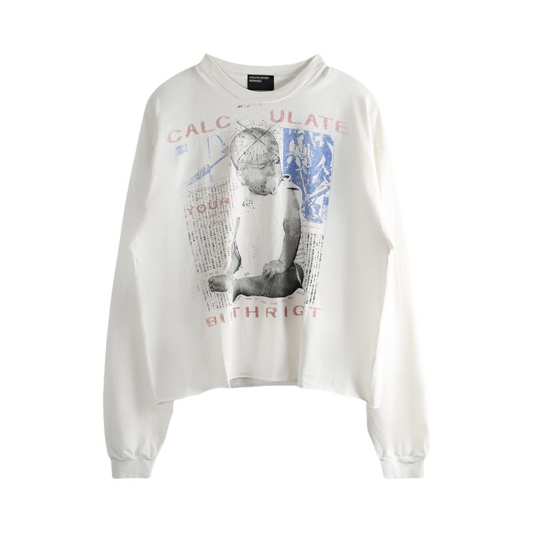 

Футболка с длинными рукавами Enfants Riches Déprimés Calculate Your Birthright, белый