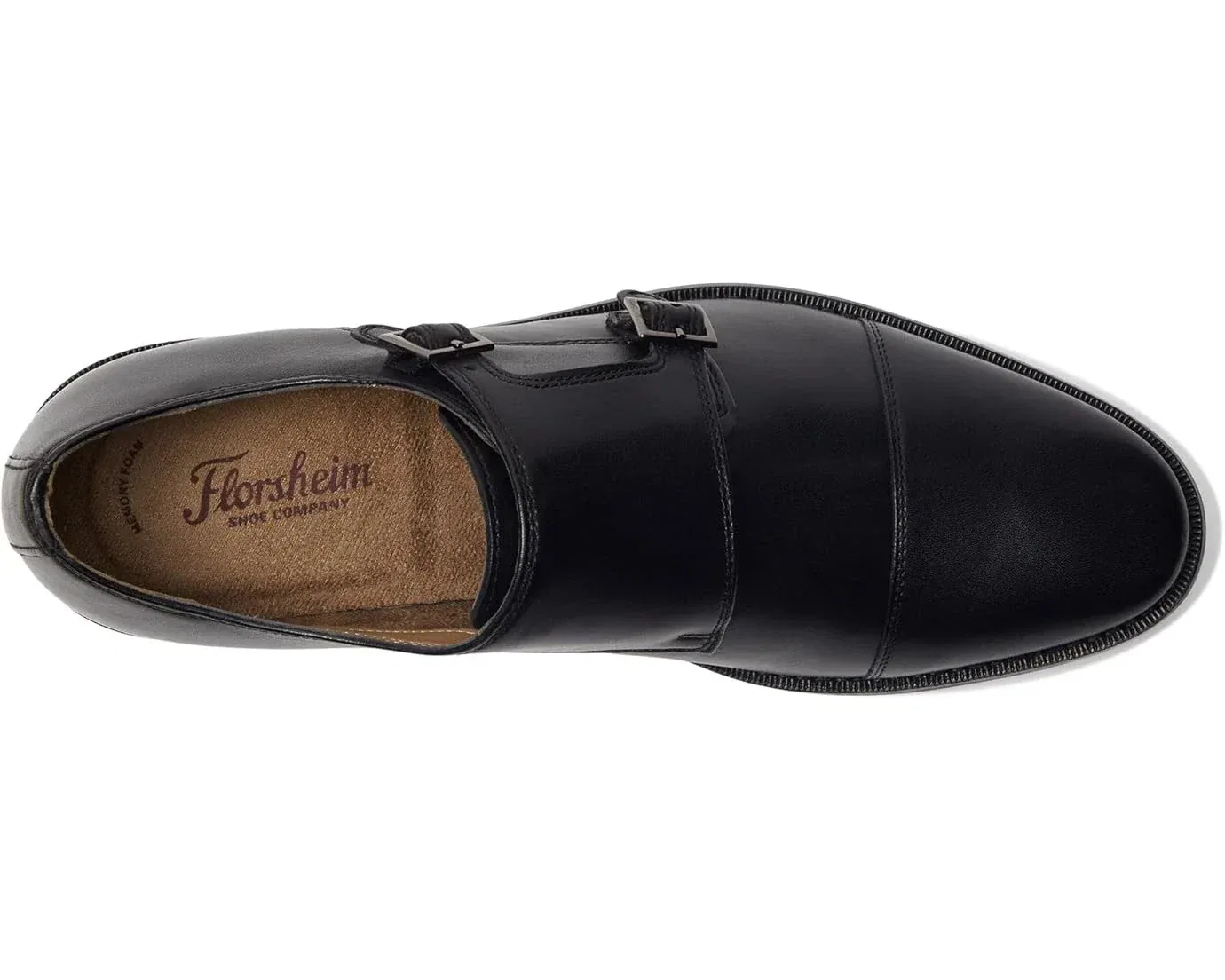 Мужские черные туфли Florsheim Montinaro с двойной пряжкой VER1080 — фото 4
