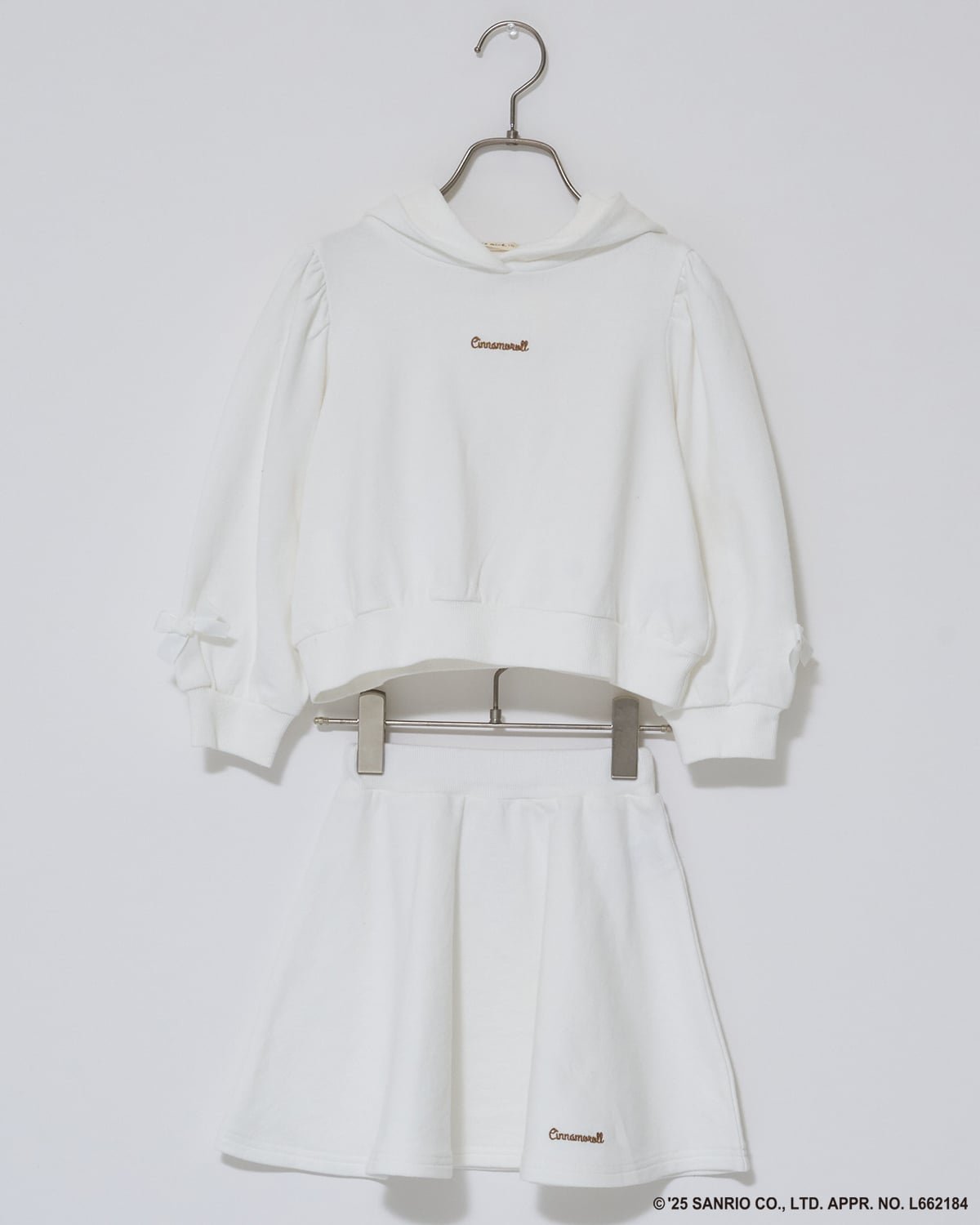 Комплект из худи и расклешенной юбки-трансформера Lycee mine, Off white — фото 2