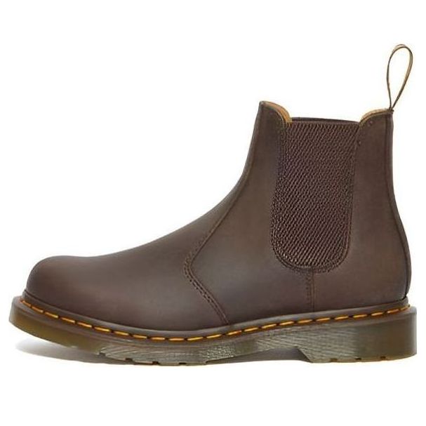 

Ботинки Dr. Martens 2976 Yellow Stitch Crazy Horse Leather Chelsea Boots 'Dark Brown' 27486201, коричневый