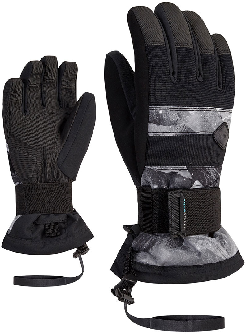 

Ziener Детские перчатки Manu as junior grey mountain print XL