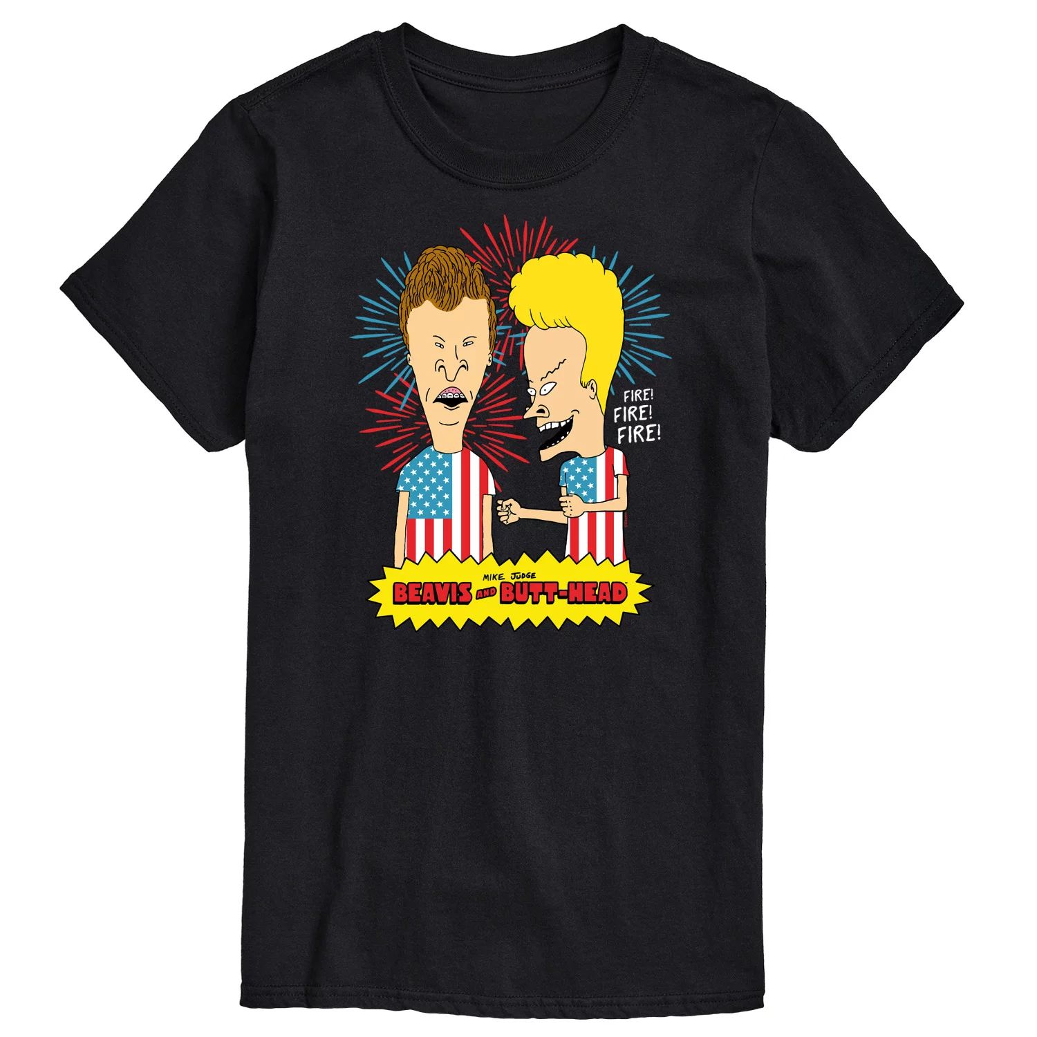 

Футболка Big & Tall Beavis & Butthead USA Firework Licensed Character, черный