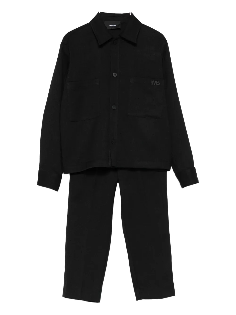 

Спортивный костюм из шерсти и хлопка на пуговицах I'M Brian, черный