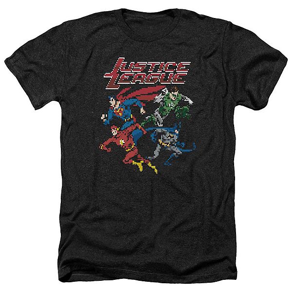 

Футболка adult heather с принтом justice league of america pixel league Licensed Character