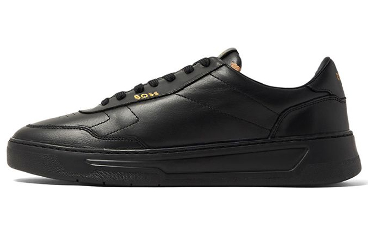 

Кроссовки BOSS Panelled Leather Sneakers, черный