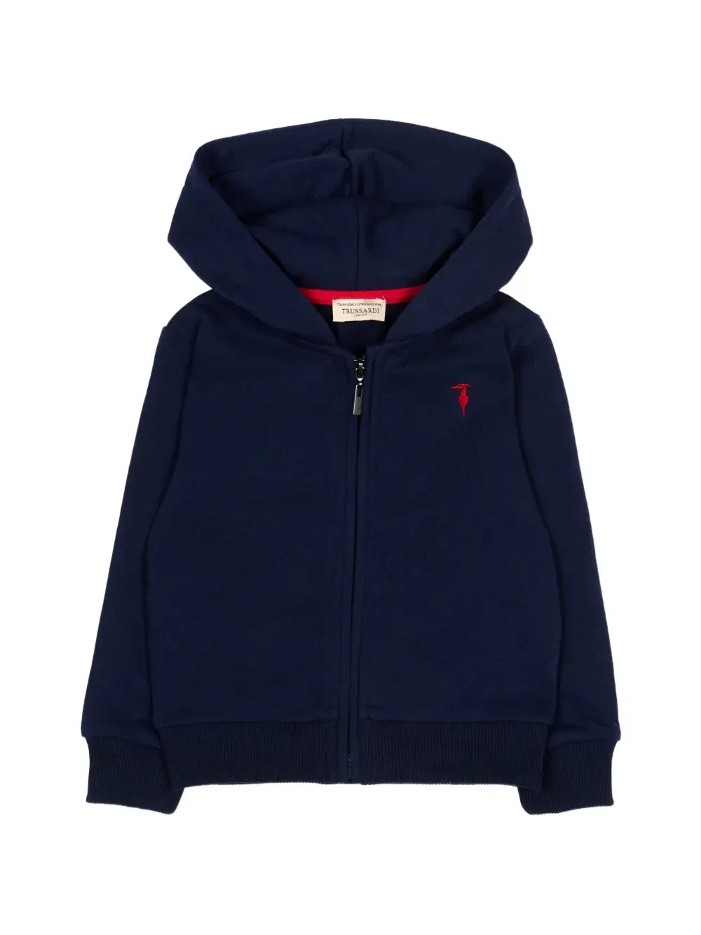 Толстовка на молнии с капюшоном Trussardi Junior, синий