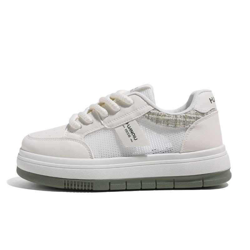 

Кроссовки HUANQIU Skateboard Shoes Women's Low-Top, Бежевый, Кроссовки HUANQIU Skateboard Shoes Women's Low-Top