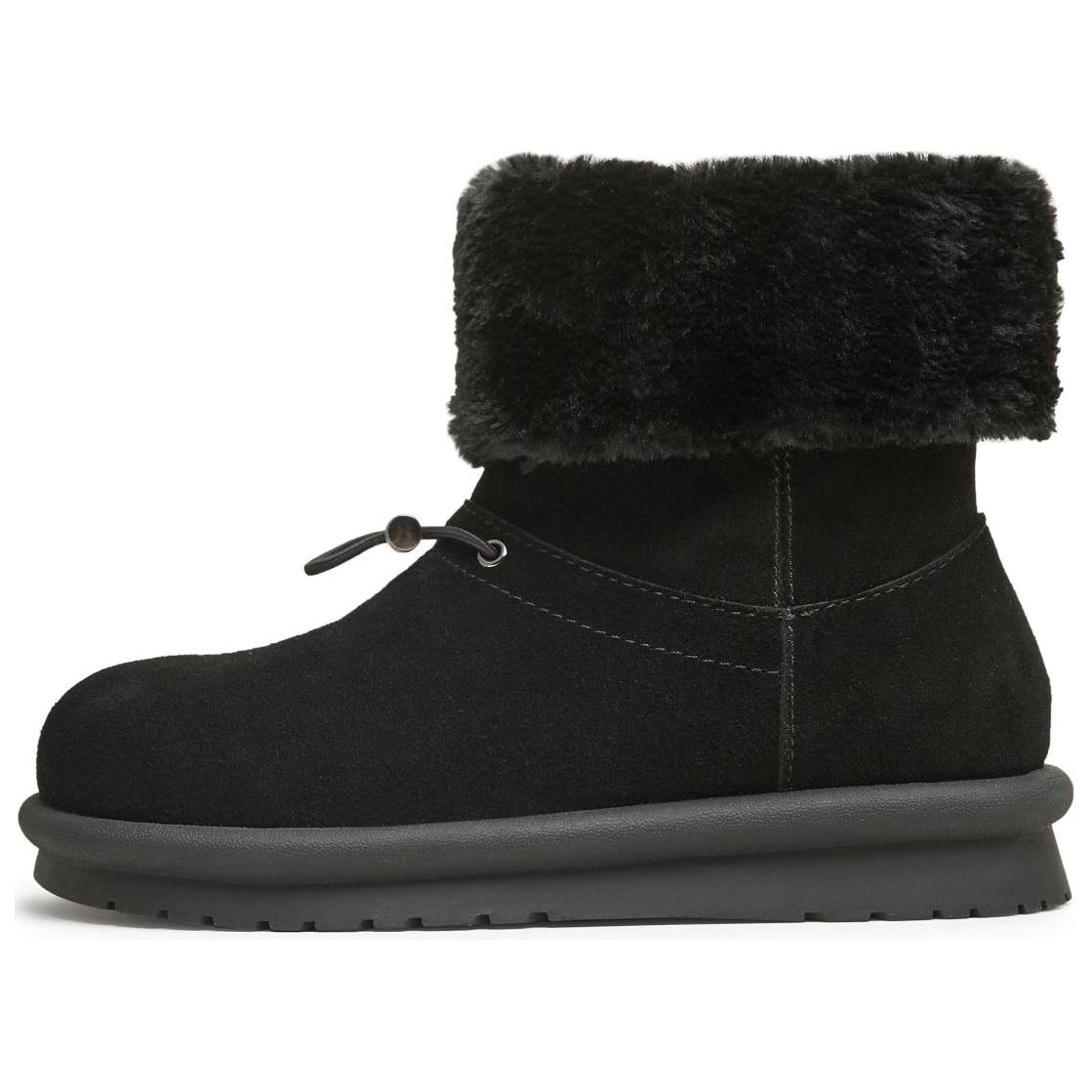 Teenmix Женские короткие зимние сапоги черные, цвет Black
