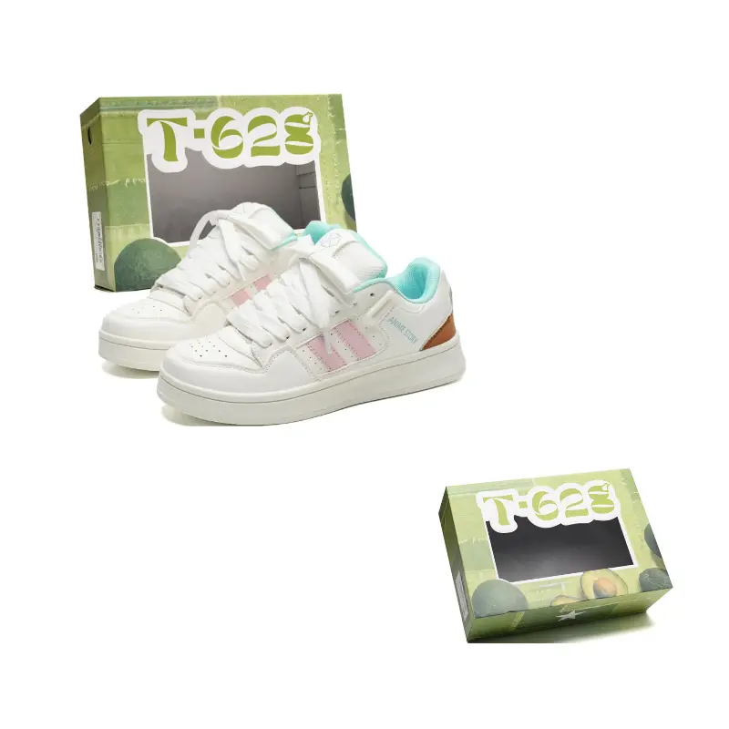 

T628 Пуховики с коробкой противоскользящие износостойкие легкие низкие скейтерские унисекс White Pink Moon, цвет White Pink Moon