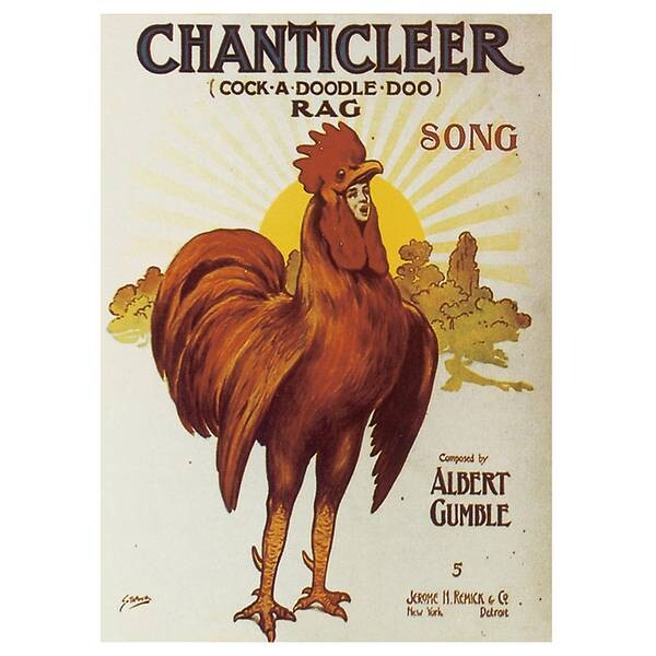 

Фреска LegendArte Chanticleer (Cock A Doodle DOO), многоцветный