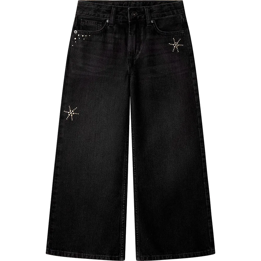 

Джинсы Pepe Jeans Wide Leg Fs Lexy Studs high waist jeans, черный