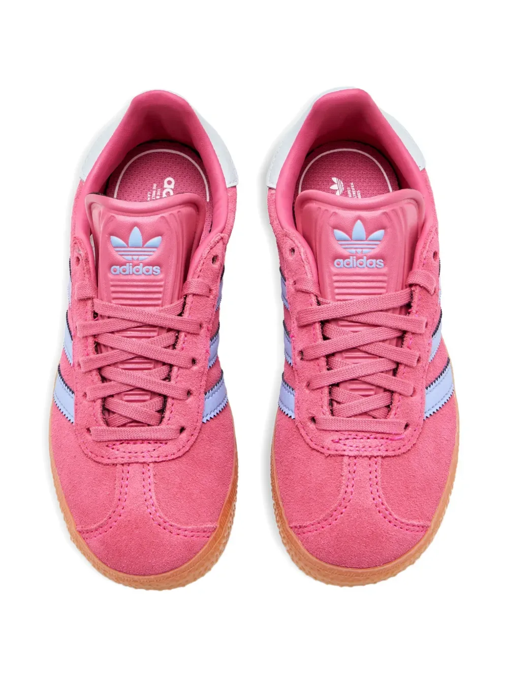 Кроссовки Gazelle с полосками Adidas Kids, розовый — фото 3