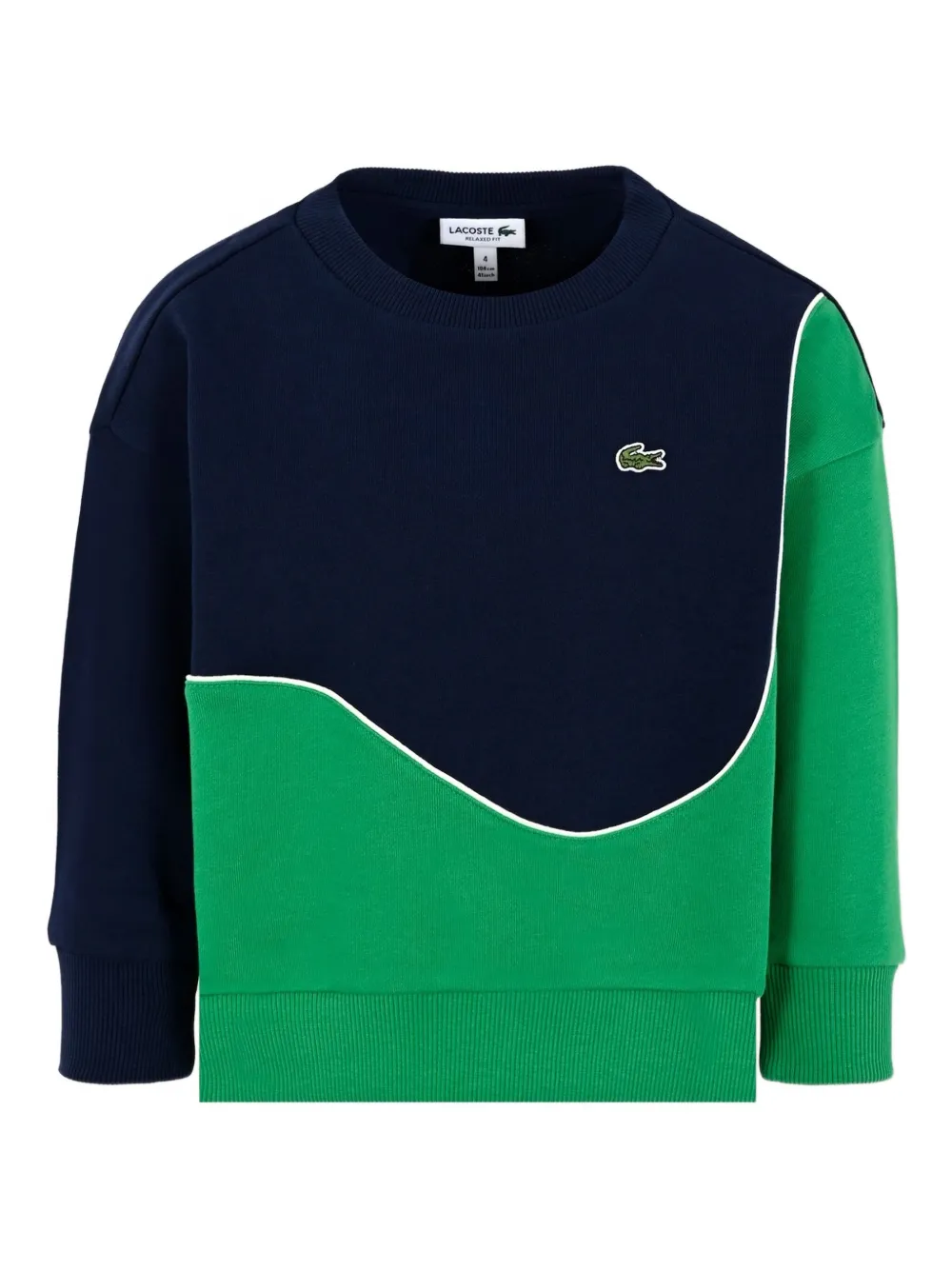 

Толстовка с круглым вырезом в стиле колор-блок Lacoste Kids, синий