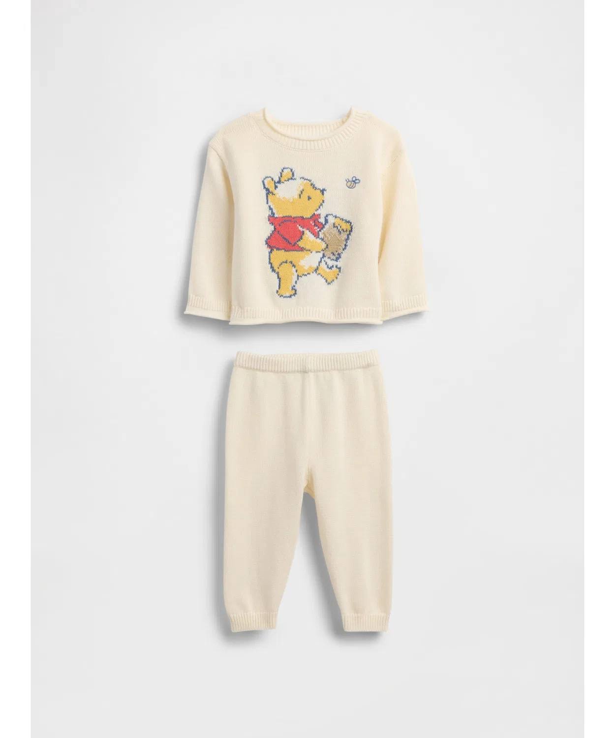 Комплект из джерси и штанов Winnie the Pooh, хлопок, айвори