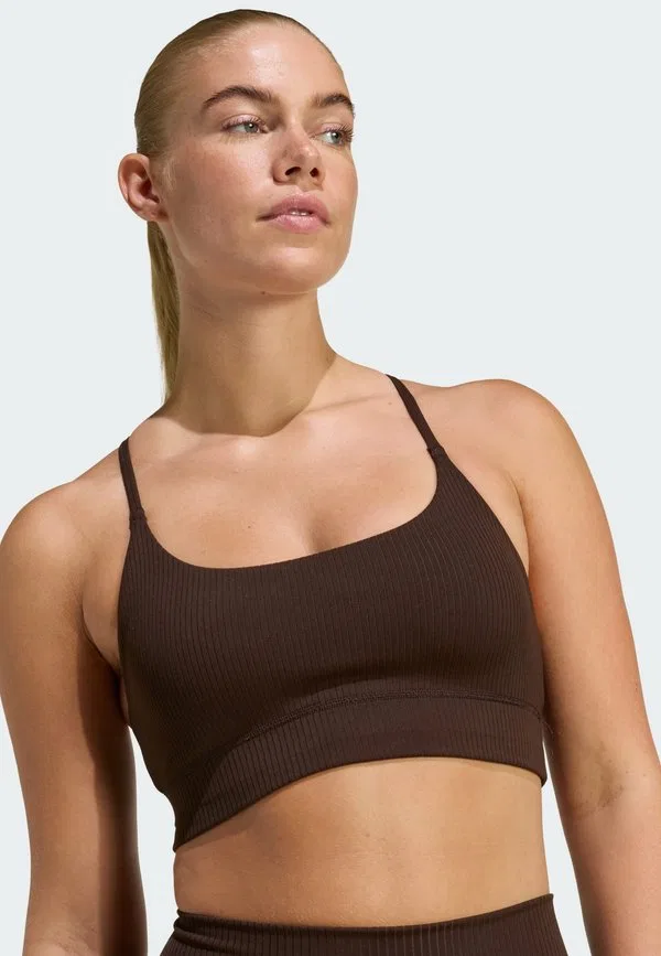Спортивный бюстгальтер all me rib light с поддержкой ребер Adidas Performance, Aurora Coffee — фото 3