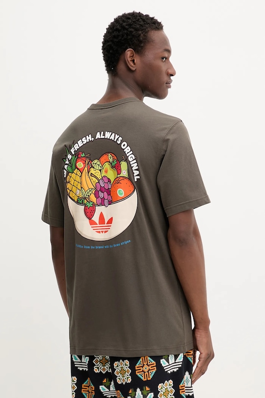 

Футболка хлопковая Graphic Lo Ss T Adidas Originals, зеленый