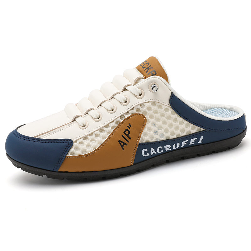 Dao Tu Sen Закрытые тапочки мужские бежево-хаки Ming Shang, цвет Beige Khaki-(Z555) Ming Shang — фото 2