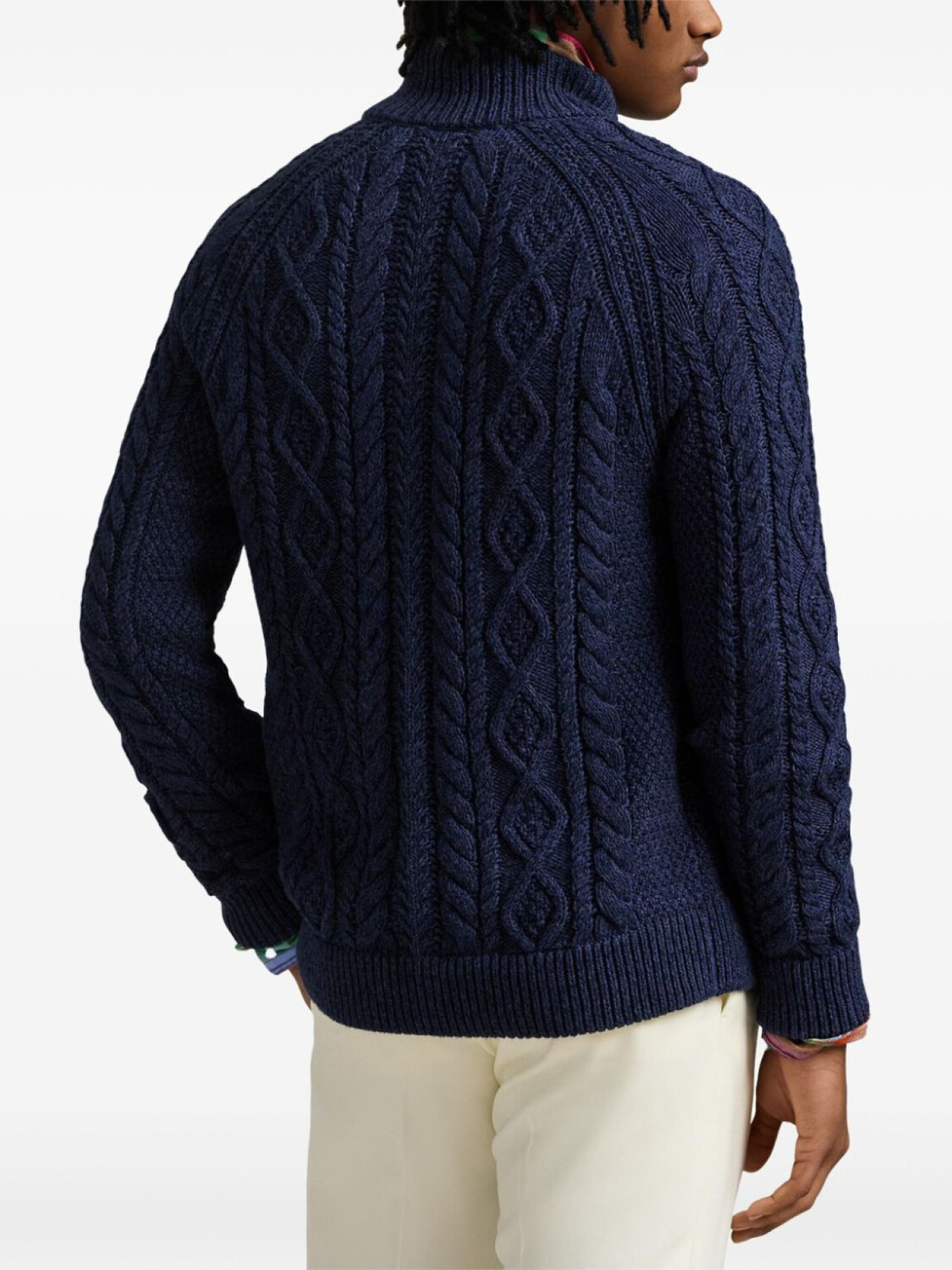 Polo Ralph Lauren кардиган фактурной вязки, синий — фото 4