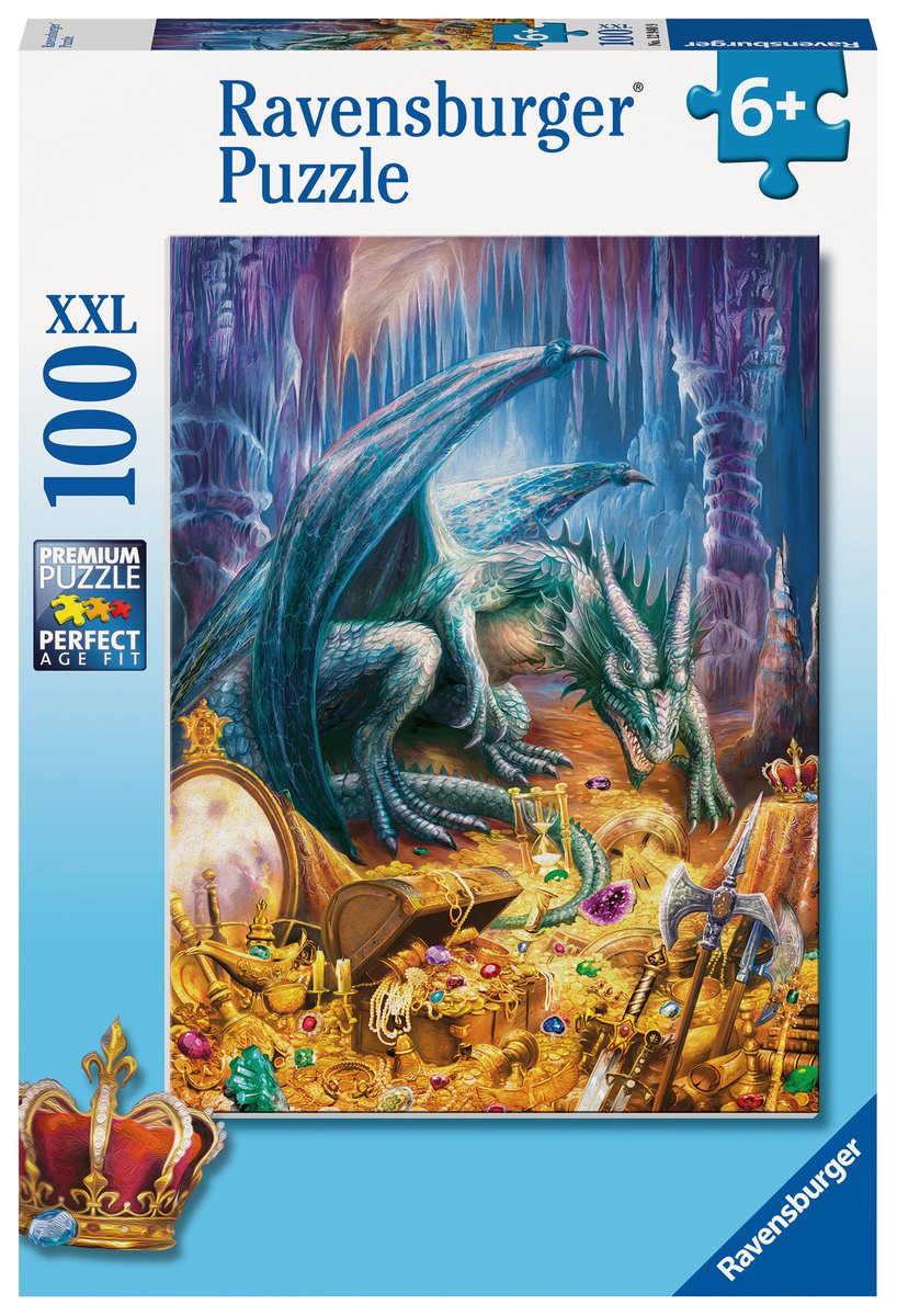 

Пазл Ravensburger для детей XXL Дракон в пещере, 100 шт.