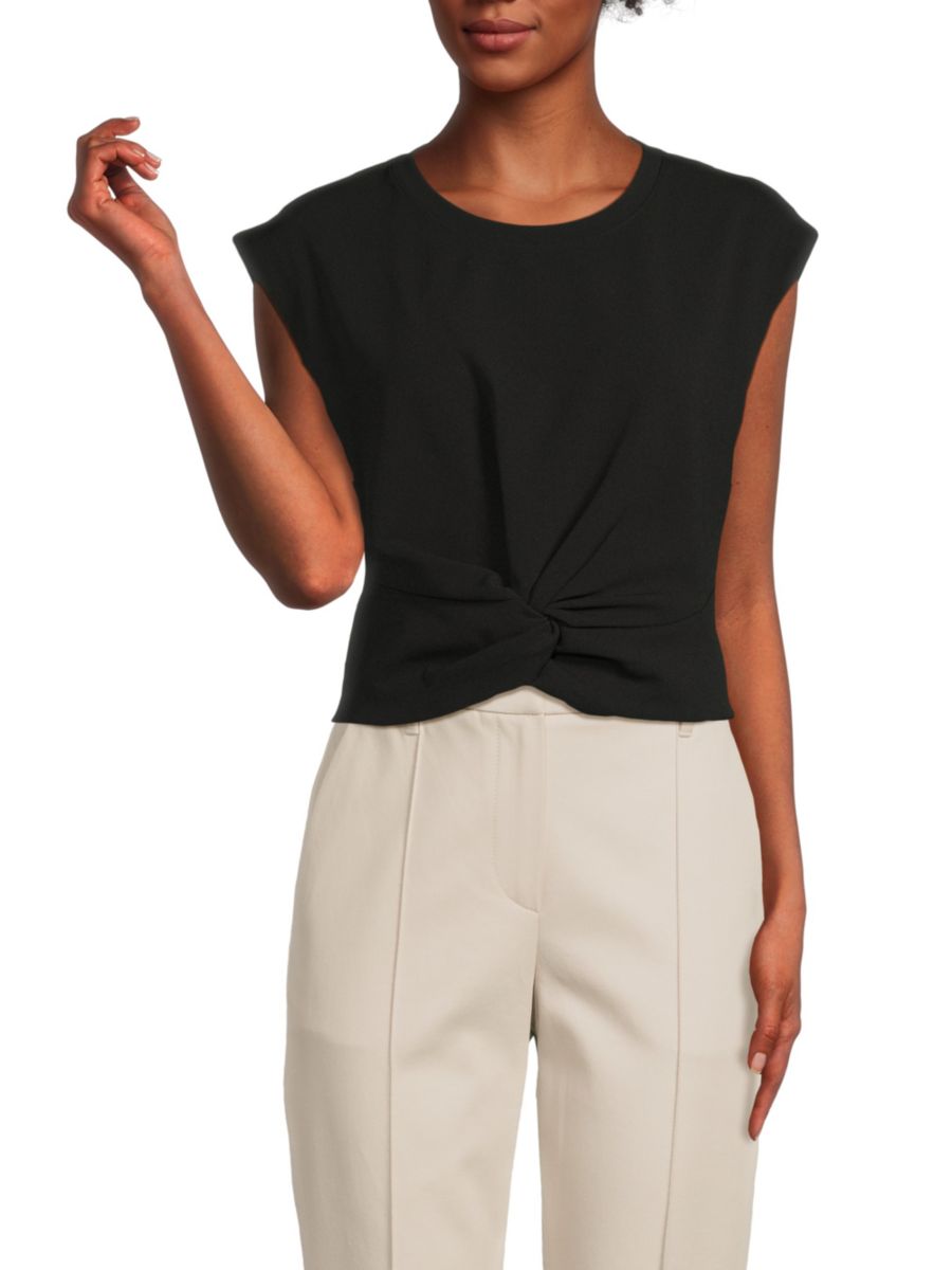 

Топ Rosalie Scuba Crepe Twist Tanya Taylor, черный