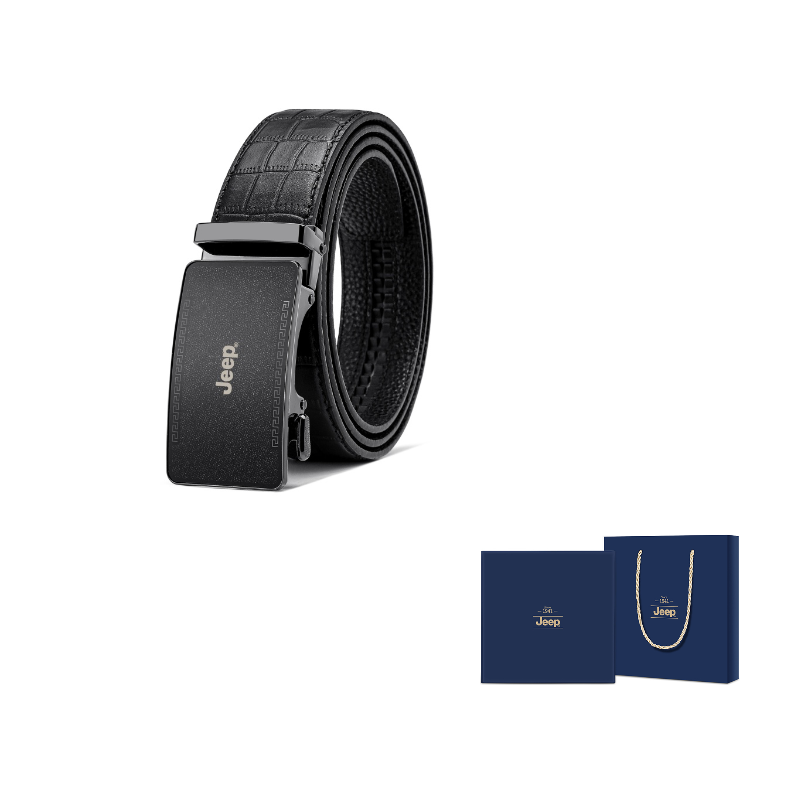 

Ремень мужской из кожи Top Grain Cow Leather, цвет Gunmetal, ширина 3,5 см Jeep, gunmetal-crocodile pattern