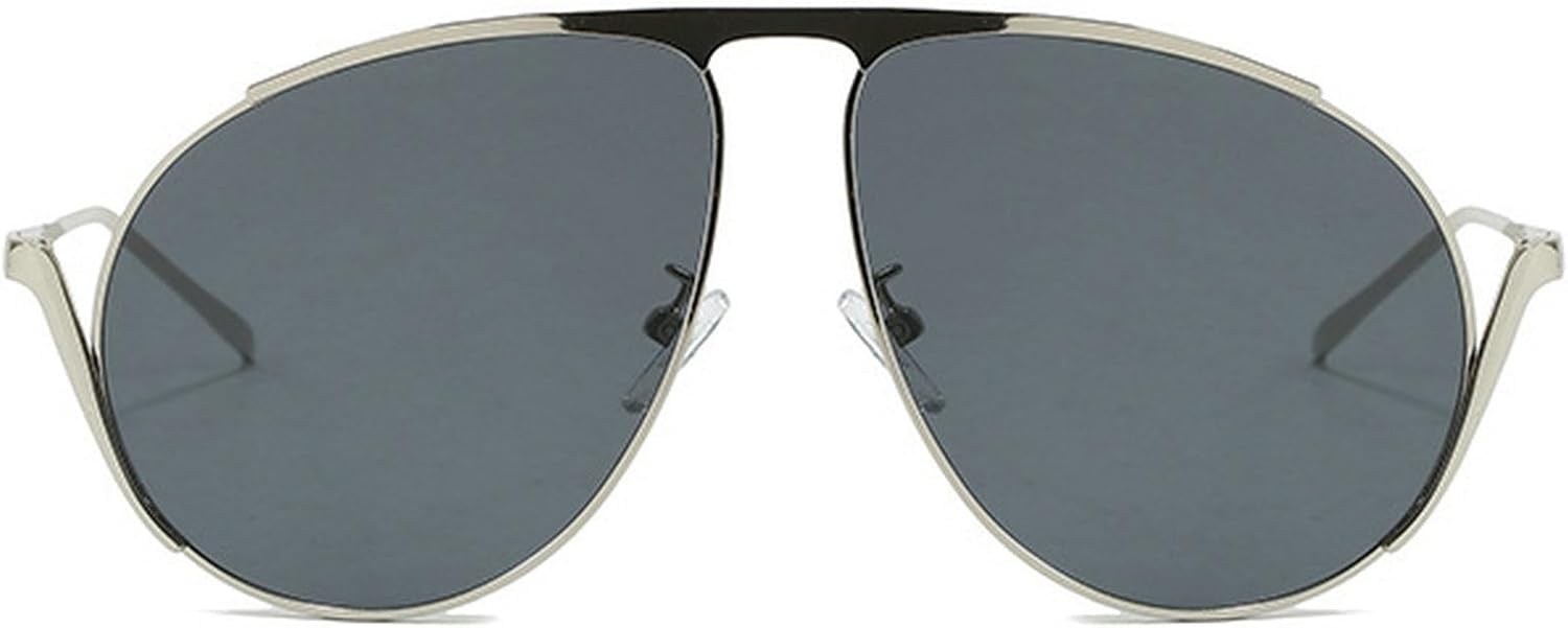 

Большие солнцезащитные очки-пилоты в стиле панк для женщин, 2025 год, роскошные винтажные металлические овальные солнцезащитные очки-пилоты для женщин, модные очки с защитой от УФ-излучения UV400 mincl, C1