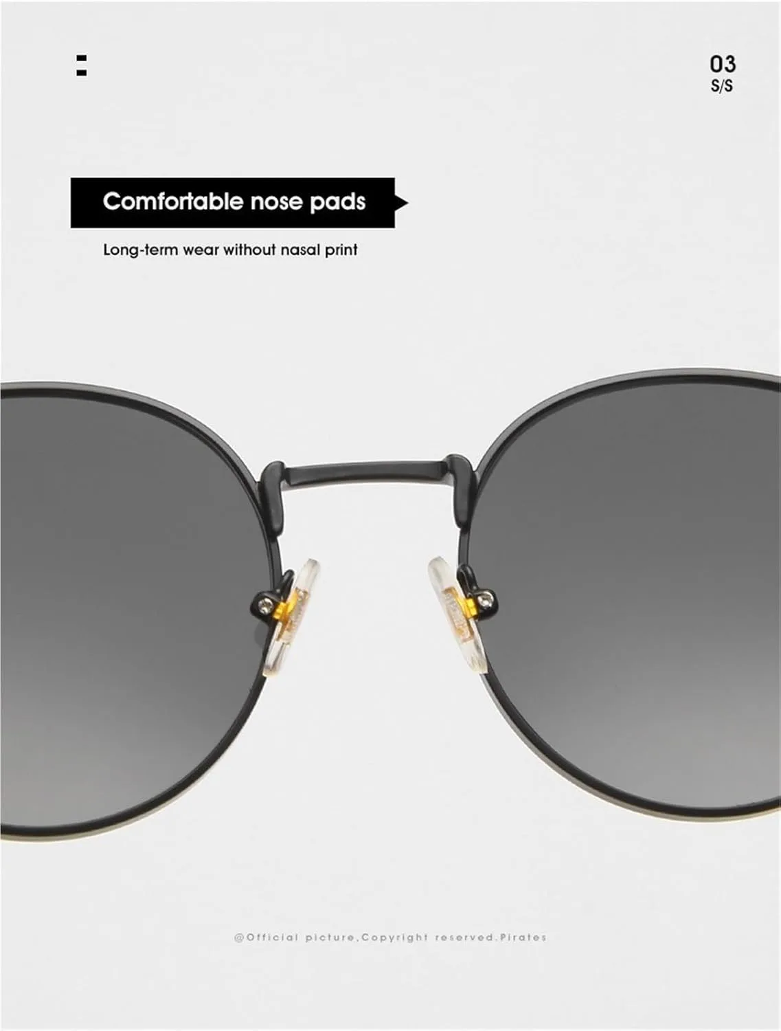 

Мужские солнцезащитные очки в металлической круглой оправе для отдыха и активного отдыха, женские солнцезащитные очки для поездок на работу Generic, Black