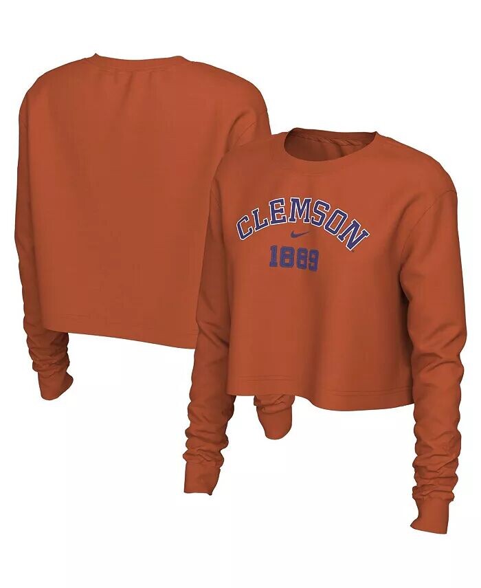 

Женская команда Orange Clemson Tigers Est. Укороченная футболка с длинным рукавом Nike
