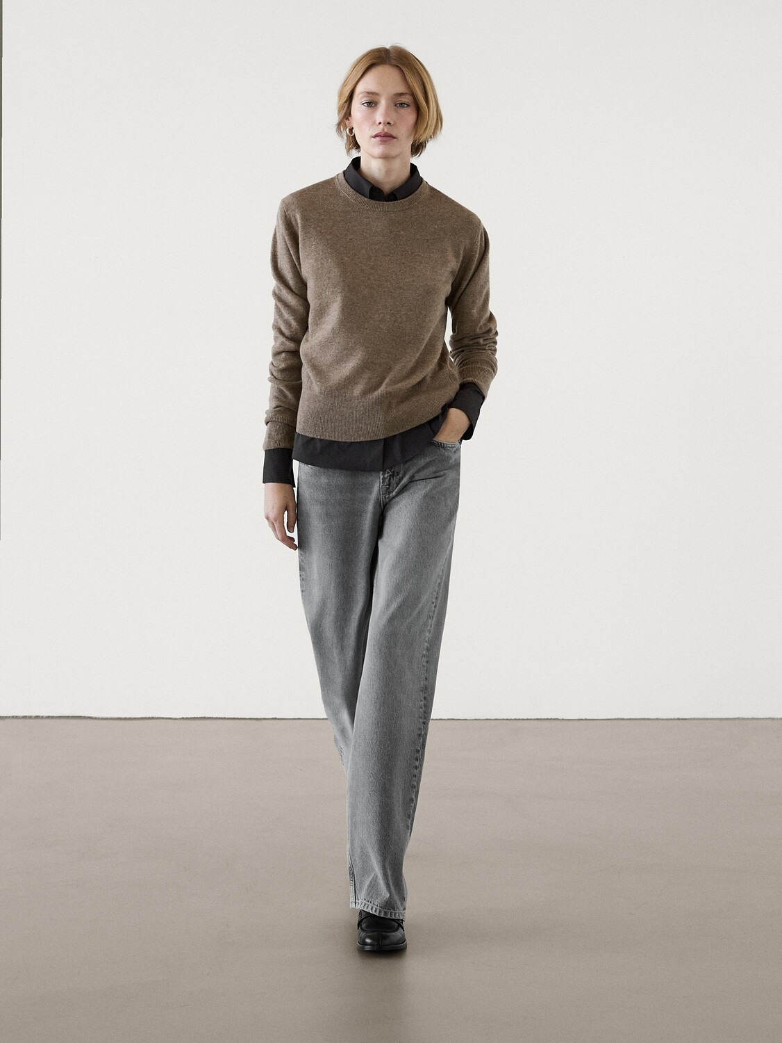 

Джинсы прямого покроя Massimo Dutti, серый