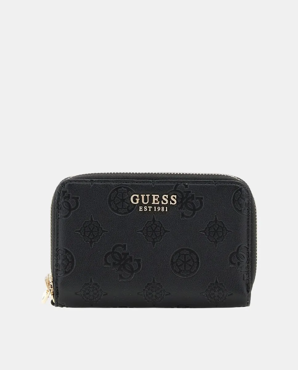 

Средний кошелек с двойной молнией Guess, черный