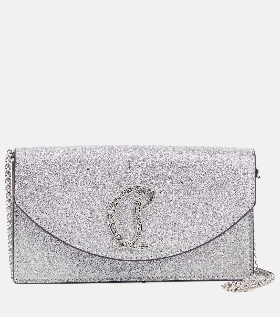 

Клатч Loubi54 из блестящей кожи Christian Louboutin, серебряный, Серый, Клатч Loubi54 из блестящей кожи Christian Louboutin, серебряный