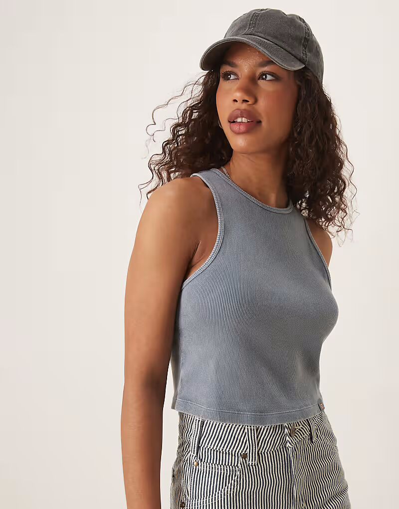 

Топ Dickies Pleasantwood в вымытом синем цвете