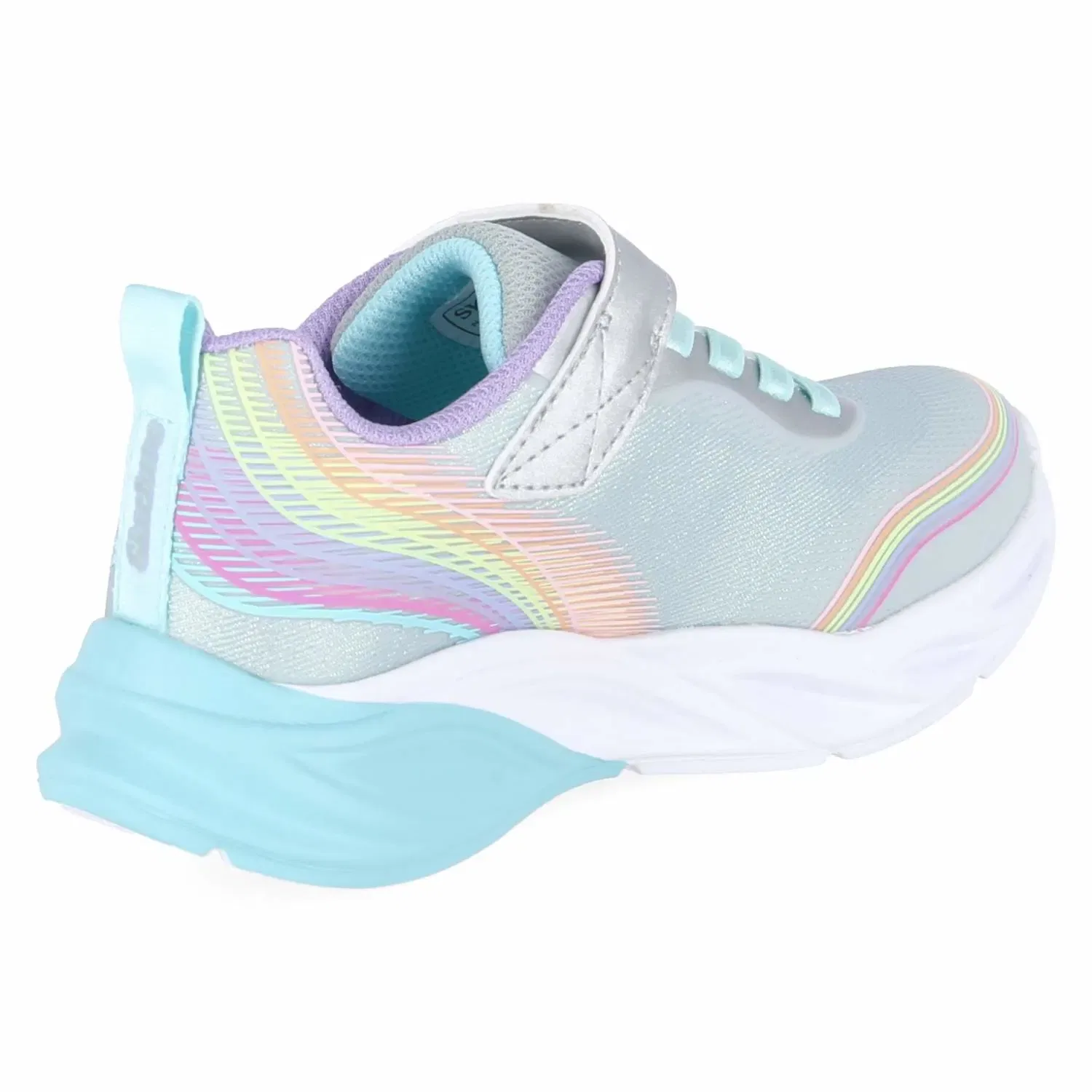 Сникерсы с подсветкой Skechers, серебристый/платиновый — фото 4