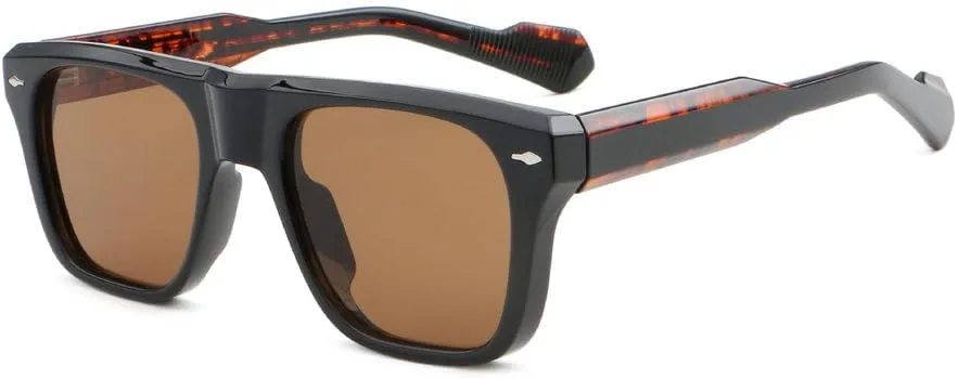 

Солнцезащитные очки UV400 с большой оправой в стиле панк с заклепками для женщин и мужчин, для бега и занятий спортом на открытом воздухе UYPTK, Black Tea