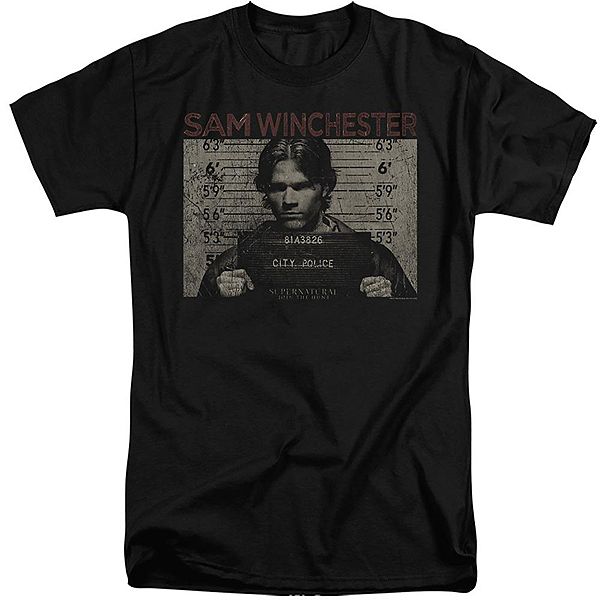 

Футболка Supernatural Sam Mug Shot Adult Tall Licensed Character