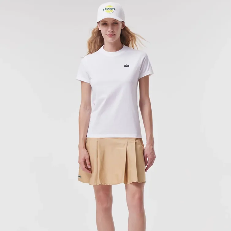 Футболка Lacoste, с вышитым логотипом, белая — фото 3