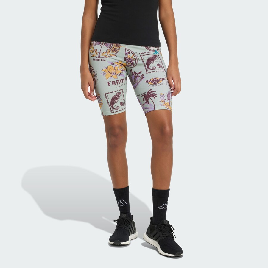 Узкие спортивные брюки ADIDAS SPORTSWEAR Adidas x Farm, светло-серый — фото 2