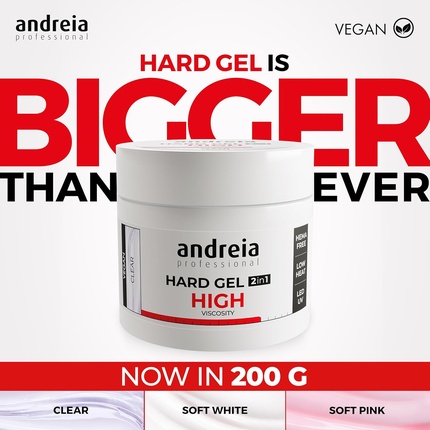 Professional Твердый двухфазный гель для ногтей 2 в 1 с LED- и UV-подсветкой Andreia — фото 3