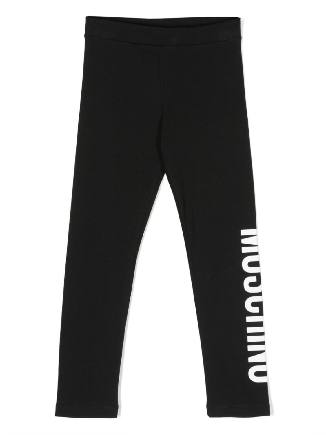 

Moschino Kids легинсы с завышенной талией и логотипом, черный
