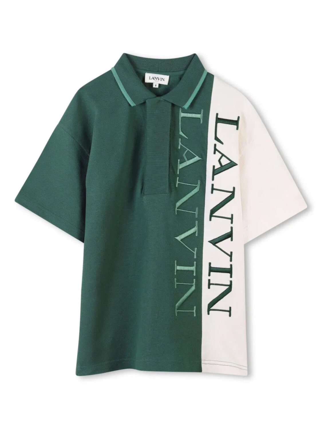 

Lanvin Enfant рубашка поло в стиле колор-блок, зеленый