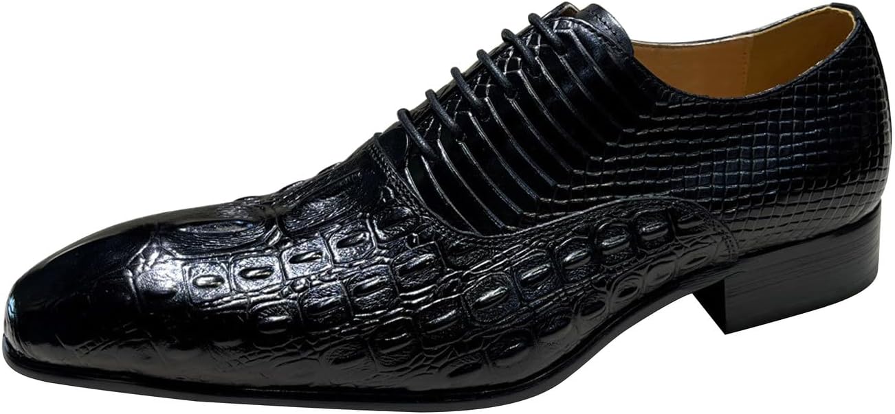 

Мужские туфли Santimon из натуральной кожи - стильные удобные туфли на шнуровке для бизнеса, выпускного, свадеб и офиса, черный