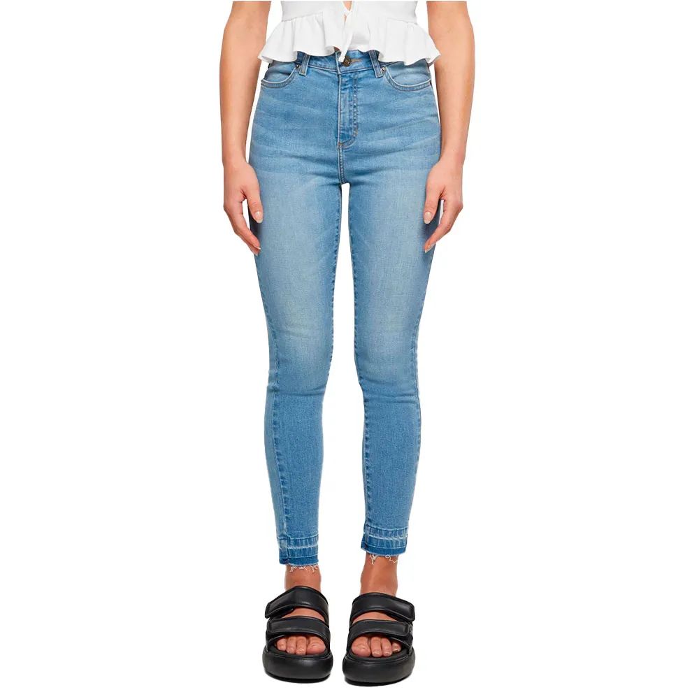 

Джинсы Urban Classics Skinny Open Hem high waist, синий