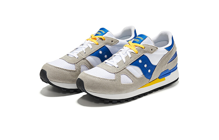 Кроссовки Shadow Original Kids Детские низкие серо-бело-голубые Saucony, голубой — фото 3