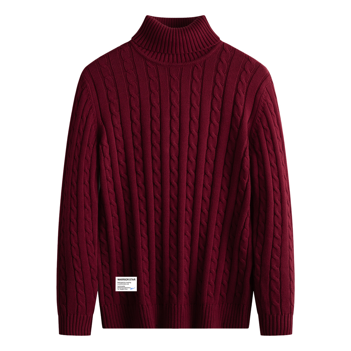 

Свитер Unisex Turtleneck утепленный базовый WARRIOR, burgundy (thickened and fleece-lined)