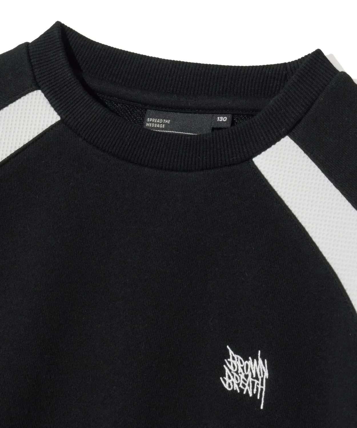 Детский свитшот колор-блок чёрный от Brownbreath Kids — фото 4